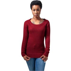 TB739-606 Urban Classics Ladies Long Wideneck Sweater Sweter pullover Kobiety , czerwony (burgundowy 606) , L TB739-606 Urban Classics Ladies Long Wideneck Sweater Sweter pullover Kobiety , czerwony (burgundowy 606) , L