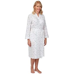 MA31693 Marlon Damski szlafrok kimono z bawełny Darla z nadrukiem Dobby, różowy, 44-46 MA31693 Marlon Damski szlafrok kimono z bawełny Darla z nadrukiem Dobby, różowy, 44-46