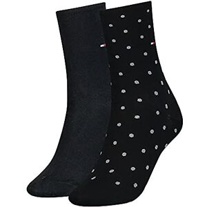 100001493 Tommy Hilfiger Damskie skarpety damskie z kropkami, czarne, rozmiar 39-42 EU 100001493 Tommy Hilfiger Damskie skarpety damskie z kropkami, czarne, rozmiar 39-42 EU
