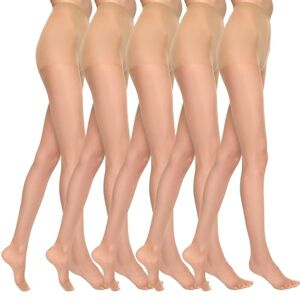 HSU15BG35 MARILYN Damen klassische Halbmatte Strumpfhose 15 Den elastische mit verstärkten Zehen Beige 3/M 5 PAAR HSU15BG35 MARILYN Damen klassische Halbmatte Strumpfhose 15 Den elastische mit verstärkten Zehen Beige 3/M 5 PAAR