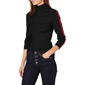 0074308 Morgan Sweter damski Pull Col Roulé Bande Couleur Manche Mentoi, Czarny Czerwony, M Wysoki 0074308 Morgan Sweter damski Pull Col Roulé Bande Couleur Manche Mentoi, Czarny Czerwony, M Wysoki