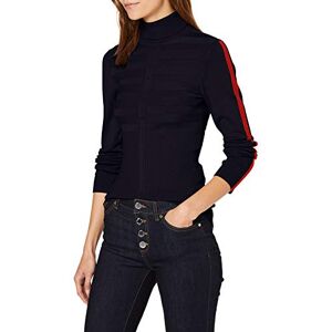 0074308 Morgan Sweter damski Pull Col Roulé Bande Couleur Manche Mentoi, Granatowy/czerwony, S Wysoki 0074308 Morgan Sweter damski Pull Col Roulé Bande Couleur Manche Mentoi, Granatowy/czerwony, S Wysoki