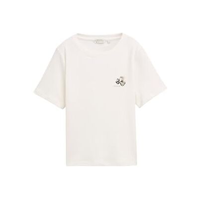 1045964 TOM TAILOR Damska koszulka z bawełny, 10315 Whisper White, XL 1045964 TOM TAILOR Damska koszulka z bawełny, 10315 Whisper White, XL