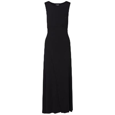 EW003413 EMPORIO ARMANI Sukienka damska z wiskozy czarna M EW003413 EMPORIO ARMANI Sukienka damska z wiskozy czarna M