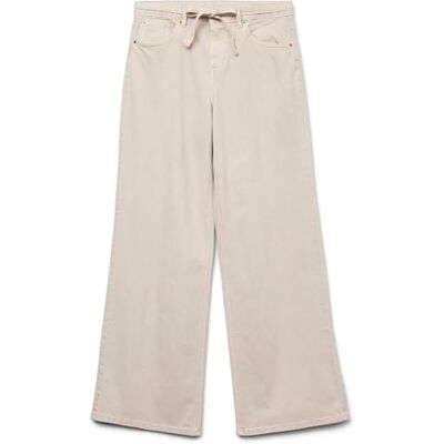 10325910-4689005 Vero Moda Vmkarlie Mr Ecru Belt DNM Jeans, écru, 30W / 32L 10325910-4689005 Vero Moda Vmkarlie Mr Ecru Belt DNM Jeans, écru, 30W / 32L