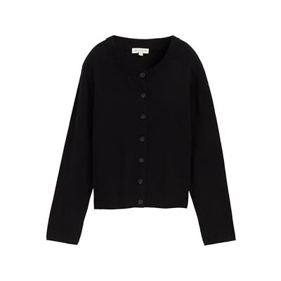 1047700 TOM TAILOR Damski kardigan z dzianiny, 14482 – Deep Black, M 1047700 TOM TAILOR Damski kardigan z dzianiny, 14482 – Deep Black, M