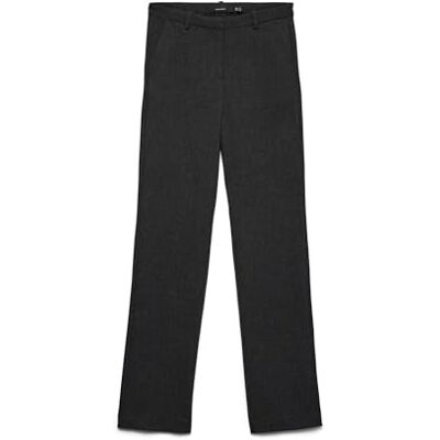 10341327-4925216 VERO MODA Vmzamira Bestie Mw Straight Pant Noos, ciemnoszary melanż, L / 32L 10341327-4925216 VERO MODA Vmzamira Bestie Mw Straight Pant Noos, ciemnoszary melanż, L / 32L