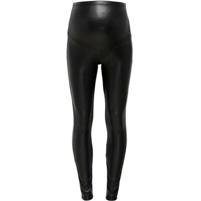 15249605 ONLY legginsy damskie mama powlekane, czarny, XL 15249605 ONLY legginsy damskie mama powlekane, czarny, XL