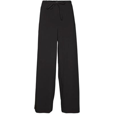 10320601 VERO MODA VMBABETTE MW Wide Pull UP Pant Boo, czarny, 34W / 30L 10320601 VERO MODA VMBABETTE MW Wide Pull UP Pant Boo, czarny, 34W / 30L
