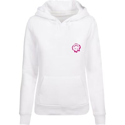 MST039 Miss Tee Everything's Nice Hoody, damska bluza z kapturem, luźna bluza z kapturem z nadrukiem na plecach, regularny krój, rozmiary XS 5XL, biały, M MST039 Miss Tee Everything's Nice Hoody, damska bluza z kapturem, luźna bluza z kapturem z nadrukiem na plecach, regularny krój, rozmiary XS 5XL, biały, M