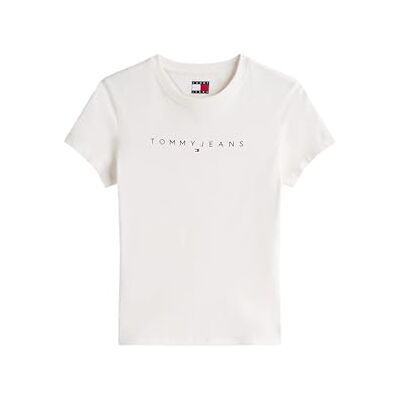 DW0DW18398YBHXL Tommy Jeans Damska koszulka TJW Slim Linear TEE EXT DW0DW18398 S/S T-Shirt, biała (starożytna biel), XL, Biały (starożytny biały), XL DW0DW18398YBHXL Tommy Jeans Damska koszulka TJW Slim Linear TEE EXT DW0DW18398 S/S T-Shirt, biała (starożytna biel), XL, Biały (starożytny biały), XL