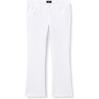 7U315445-BT2 7 For All Mankind Damskie oryginalne spodnie Bootcut Tailorless Broken Twill White Pants, biały, 31W 7U315445-BT2 7 For All Mankind Damskie oryginalne spodnie Bootcut Tailorless Broken Twill White Pants, biały, 31W