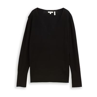 1049185 TOM TAILOR Sweter damski, 14482 – Deep Black, M 1049185 TOM TAILOR Sweter damski, 14482 – Deep Black, M