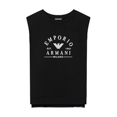 EW003004 EMPORIO ARMANI Damska Iconic Terry Bluza Czarna S EW003004 EMPORIO ARMANI Damska Iconic Terry Bluza Czarna S