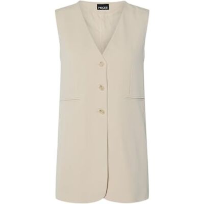 17158171-4765936 PIECES Pckamil Sl Vest damska, Sandshell., XS 17158171-4765936 PIECES Pckamil Sl Vest damska, Sandshell., XS