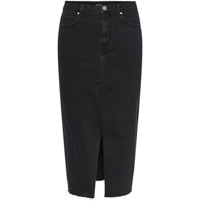 17144829 PIECES Damska spódnica dżinsowa Pcjessie Hw Denim Midi Skirt Noos Exp, czarny, L 17144829 PIECES Damska spódnica dżinsowa Pcjessie Hw Denim Midi Skirt Noos Exp, czarny, L