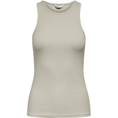 15234659 ONLY Damski prążkowany tank top basic koszulka z okrągłym dekoltem bez rękawów o strukturze RIPP ONLKENYA 15234659 ONLY Damski prążkowany tank top basic koszulka z okrągłym dekoltem bez rękawów o strukturze RIPP ONLKENYA