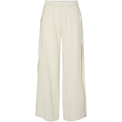 17148062-4698852 PIECES Pcagnes Hw High Slit Pant Sww Bc, naturalny, M 17148062-4698852 PIECES Pcagnes Hw High Slit Pant Sww Bc, naturalny, M