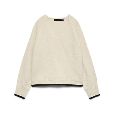 10331898-4826580 VERO MODA Vmaquarius Ls V-Neck Raglan sweter Bf, brzoza, L 10331898-4826580 VERO MODA Vmaquarius Ls V-Neck Raglan sweter Bf, brzoza, L