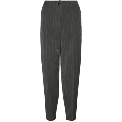 10319719 VERO MODA VMSILJE HW Barrel Pinstripe Pant, szary, 36W / 30L 10319719 VERO MODA VMSILJE HW Barrel Pinstripe Pant, szary, 36W / 30L