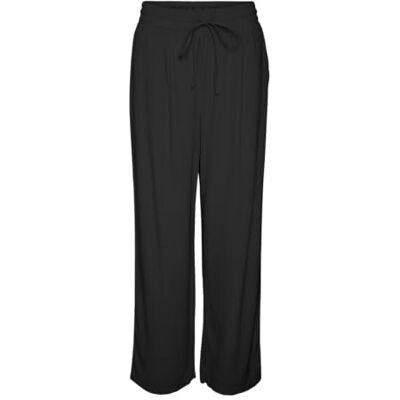 10287363-4229261 VERO MODA Spodnie z szerokimi nogawkami VMJESMILO Mid Waist Trousers, czarne, M 10287363-4229261 VERO MODA Spodnie z szerokimi nogawkami VMJESMILO Mid Waist Trousers, czarne, M