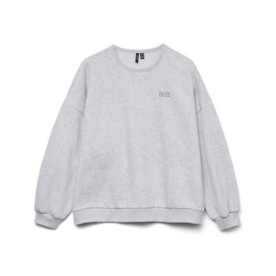 10338415-4892586 VERO MODA Vmthea Maly Ls Sweat Box JRS, Super Light Grey Melange, XS 10338415-4892586 VERO MODA Vmthea Maly Ls Sweat Box JRS, Super Light Grey Melange, XS