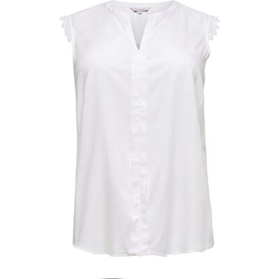 15187018 ONLY Carmakoma Damska koszulka Carmumi Sl Top Shirt, biały, 46 PL 15187018 ONLY Carmakoma Damska koszulka Carmumi Sl Top Shirt, biały, 46 PL
