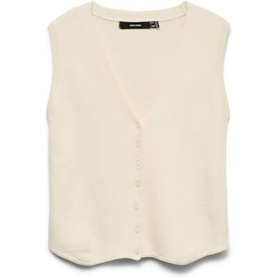 10333682-4901375 Vmgold Sl V-Neck Vest, brzoza, S 10333682-4901375 Vmgold Sl V-Neck Vest, brzoza, S