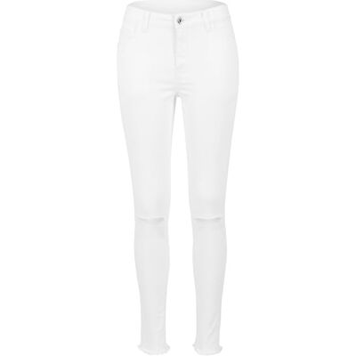 TB1538-220 Urban Classics Damskie spodnie damskie, bia?y (White 220), 28W / 30L TB1538-220 Urban Classics Damskie spodnie damskie, bia?y (White 220), 28W / 30L