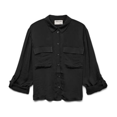10326880-4703194 Vmfabiana Ls Shirt VMA Noos, czarny, XXL 10326880-4703194 Vmfabiana Ls Shirt VMA Noos, czarny, XXL