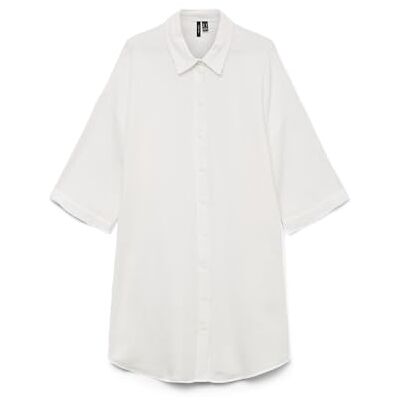 10279688 VERO MODA Koszulka damska VMNATALI 3/4 Long Overshirt NOOS, Snow White, S, Snow White, S 10279688 VERO MODA Koszulka damska VMNATALI 3/4 Long Overshirt NOOS, Snow White, S, Snow White, S