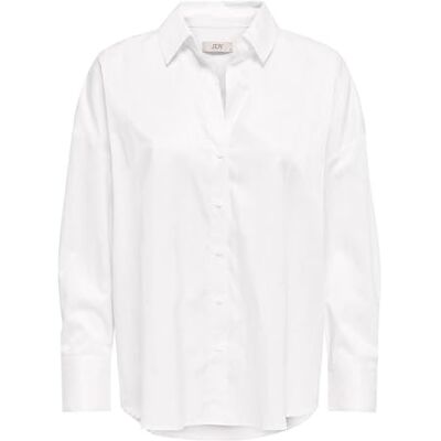 15338857-4815310 Jdy vesper L/S luźna koszulka WVN Noos, biały, M 15338857-4815310 Jdy vesper L/S luźna koszulka WVN Noos, biały, M