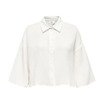 15307159 JDY THEIS 3/4 Crop Shirt WVN Dia NOOS, Cloud Dancer, M 15307159 JDY THEIS 3/4 Crop Shirt WVN Dia NOOS, Cloud Dancer, M