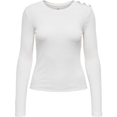 15330371-4852945 Onlcheckie Life L/S Top Box JRS, Cloud Dancer, L 15330371-4852945 Onlcheckie Life L/S Top Box JRS, Cloud Dancer, L