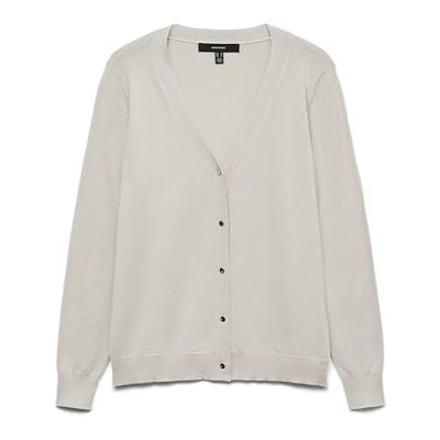 10320456-4626697 VERO MODA VMSILJE LS kardigan z dekoltem w serek GA NOOS, Moonbeam, M 10320456-4626697 VERO MODA VMSILJE LS kardigan z dekoltem w serek GA NOOS, Moonbeam, M