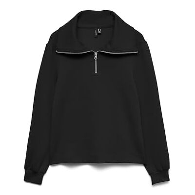 10337752-4931452 VERO MODA Vmhali Ls Half Zip Top JRS Ga Boo, czarny, M 10337752-4931452 VERO MODA Vmhali Ls Half Zip Top JRS Ga Boo, czarny, M