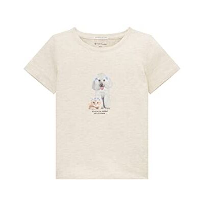 1037128 TOM TAILOR Dziewczęta T-shirt , 24421 Creme Beige Melange, 92-98 1037128 TOM TAILOR Dziewczęta T-shirt , 24421 Creme Beige Melange, 92-98