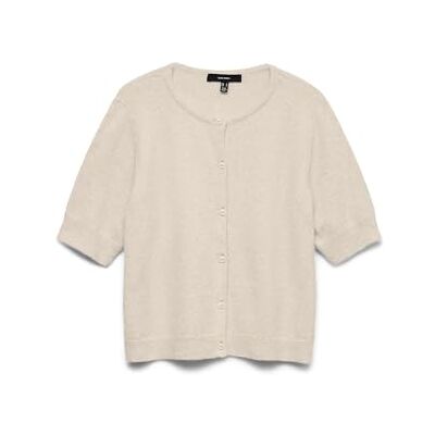 10345011-4984603 VERO MODA Vmdoffy 2/4 O-Neck Button Cardigan Noos, brzoza, S 10345011-4984603 VERO MODA Vmdoffy 2/4 O-Neck Button Cardigan Noos, brzoza, S