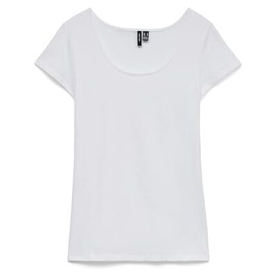 10148254-Bright White Vero Moda Damska koszulka Vmmaxi My Ss Soft U-Neck Noos, Biały Jasny Biały, XL 10148254-Bright White Vero Moda Damska koszulka Vmmaxi My Ss Soft U-Neck Noos, Biały Jasny Biały, XL