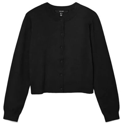 10335317-4853060 VERO MODA Vmvicky Ls O-Neck Button Cardigan Noos, czarny, L 10335317-4853060 VERO MODA Vmvicky Ls O-Neck Button Cardigan Noos, czarny, L