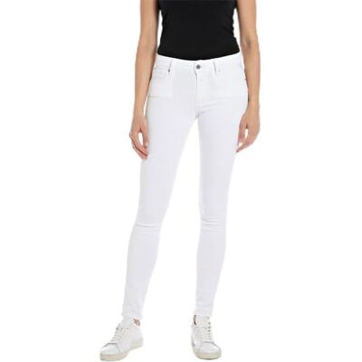 WH689 .000.8366197 Replay Damskie dżinsy skinny fit New Luz Hyperflex Colour Xlite, 120 biały., 24W / 32L WH689 .000.8366197 Replay Damskie dżinsy skinny fit New Luz Hyperflex Colour Xlite, 120 biały., 24W / 32L