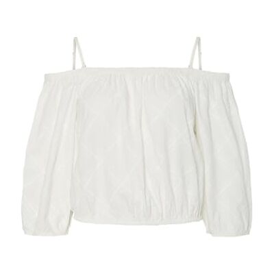 17158376-4775080 PIECES Pcfrancis 3/4 Off-Shoulder Top WVN Bc, Cloud Dancer, M 17158376-4775080 PIECES Pcfrancis 3/4 Off-Shoulder Top WVN Bc, Cloud Dancer, M