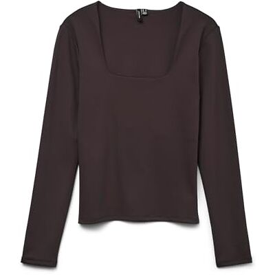 10334613-4837154 VERO MODA Vmmillion Ls Square Neck Top JRS Noos, Tort czekoladowy, XS 10334613-4837154 VERO MODA Vmmillion Ls Square Neck Top JRS Noos, Tort czekoladowy, XS