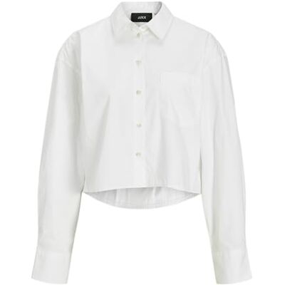 12260549 Jxjamie Ls Short Poplin Shirt WVN Sn, biały, XL 12260549 Jxjamie Ls Short Poplin Shirt WVN Sn, biały, XL