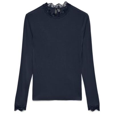 10295141-4764008 VERO MODA Vmrosa Ls Highneck Top Ga JRS Noos, granatowy blezer, XS 10295141-4764008 VERO MODA Vmrosa Ls Highneck Top Ga JRS Noos, granatowy blezer, XS
