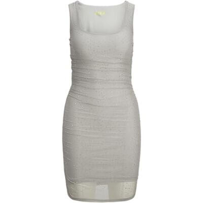 12266279 JACK & JONES Damska sukienka Jxkia Saga Sl Shine Rev Mini Dress WVN, Szara flanela/szczegóły: srebrny kamień, S 12266279 JACK & JONES Damska sukienka Jxkia Saga Sl Shine Rev Mini Dress WVN, Szara flanela/szczegóły: srebrny kamień, S