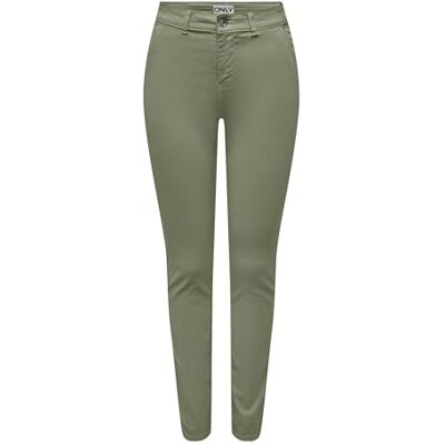 15278924 ONLEVEREST HW Skinny Chino Pant CC PNT, khaki-zielony (Oil Green), (M) W / 32L 15278924 ONLEVEREST HW Skinny Chino Pant CC PNT, khaki-zielony (Oil Green), (M) W / 32L