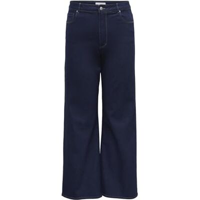 15364553-4921399 ONLY CARMAKOMA Carsnow Hw Wide DNM Jeans Pim080, niebieski (Dark Blue Denim), 48W / 32L 15364553-4921399 ONLY CARMAKOMA Carsnow Hw Wide DNM Jeans Pim080, niebieski (Dark Blue Denim), 48W / 32L