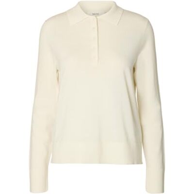 16098146-4905731 SELECTED WOMEN Slfthea Ls Knit Merino Collar Neck Noos, Egret, S 16098146-4905731 SELECTED WOMEN Slfthea Ls Knit Merino Collar Neck Noos, Egret, S