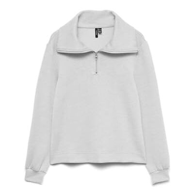 10337752-4931453 VERO MODA Vmhali Ls Half Zip Top JRS Ga Boo, jasnoszary melanżowy, L 10337752-4931453 VERO MODA Vmhali Ls Half Zip Top JRS Ga Boo, jasnoszary melanżowy, L